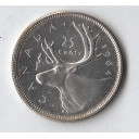 1964 - CANADA Quarto di Dollaro Renna in argento circolato